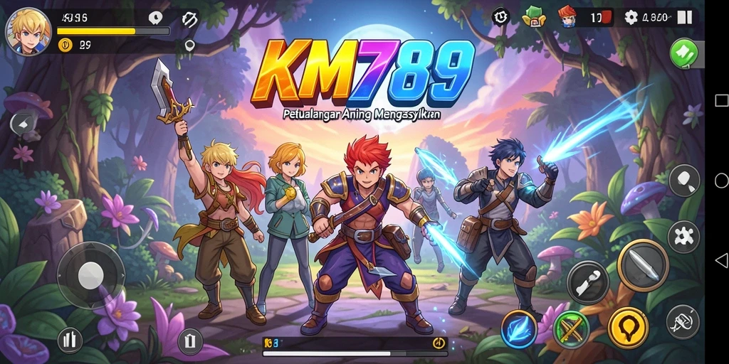 Screenshot menampilkan aksi seru di permainan Anime KM789.