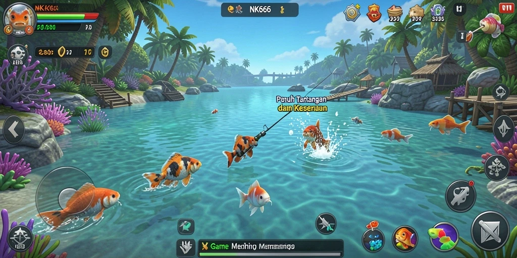 Tampilan menarik dari gameplay NK666 yang menantang dan seru.