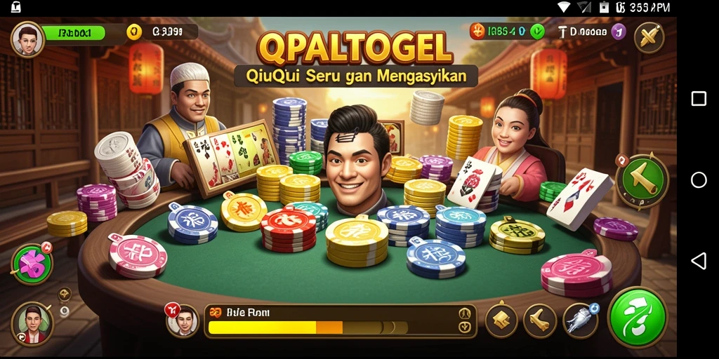 Tangkapan layar gameplay QiuQiu yang seru dan menarik.