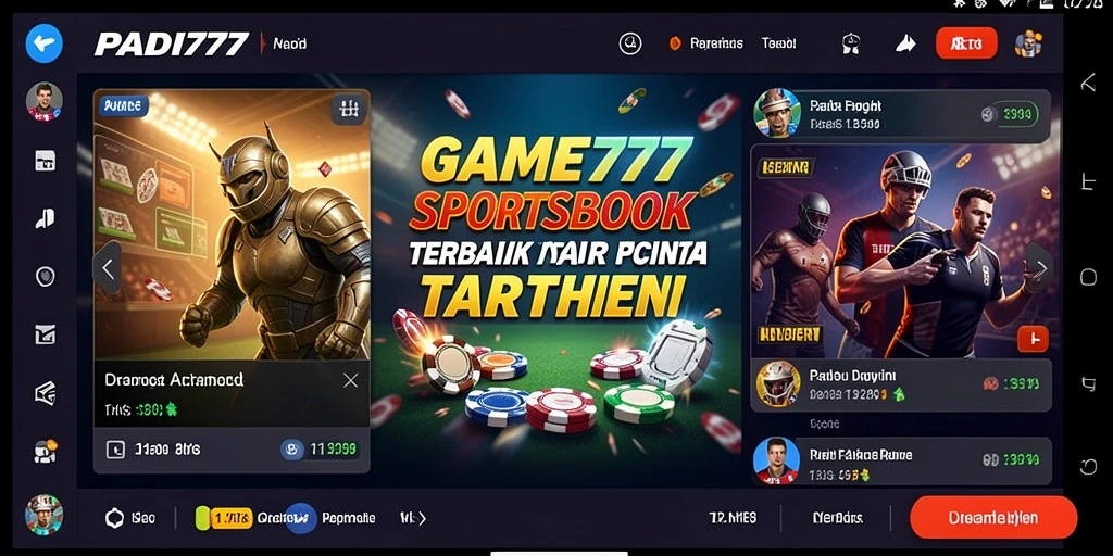 Tampilan gameplay PADI777 yang menarik dan interaktif di aplikasi Sportsbook.